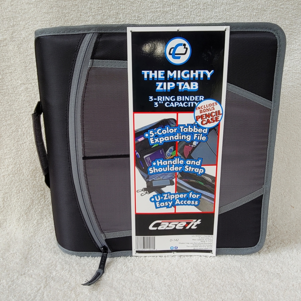 Case It Case-it Mighty Zip Tab 3-Ring Zipper Binder